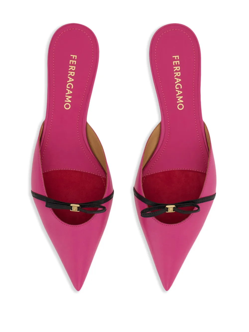 Ferragamo Bow mini-muiltjes Roze