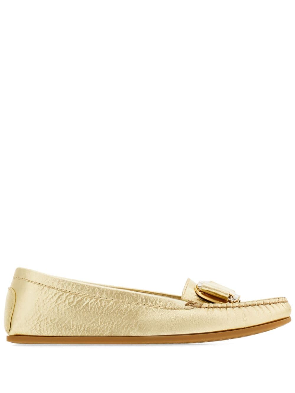 Ferragamo crystal-embellished loafers Gold