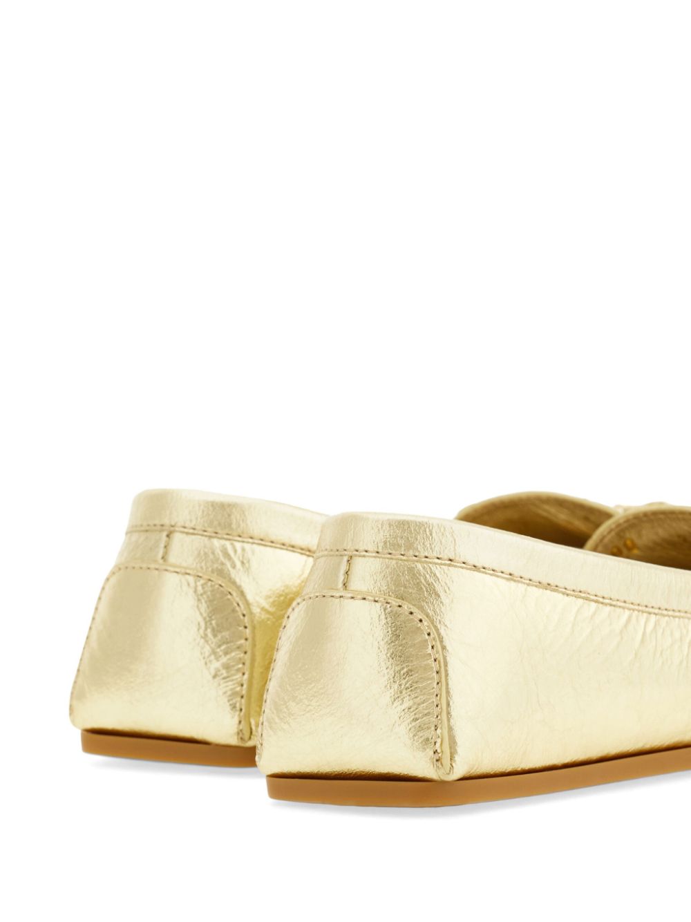 Ferragamo Loafers verfraaid met kristallen Goud