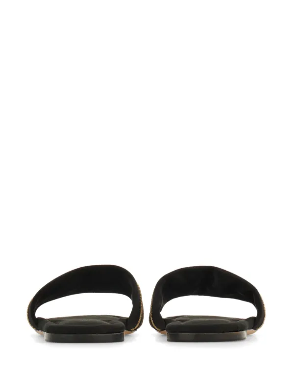【送料&関税込】Ferragamo Logo Sandals Ferragamo Logo Slides | Black | FARFETCH