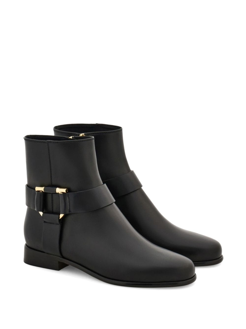 Ferragamo Gancini ankle boots Black