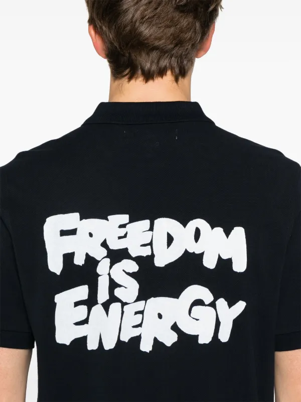 Comme Des Garçons Shirt x Fred Perry スローガン ポロシャツ