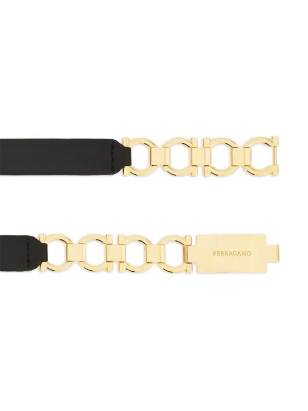 Ferragamo ガンチーニ ビジューベルト | ブラック | FARFETCH JP