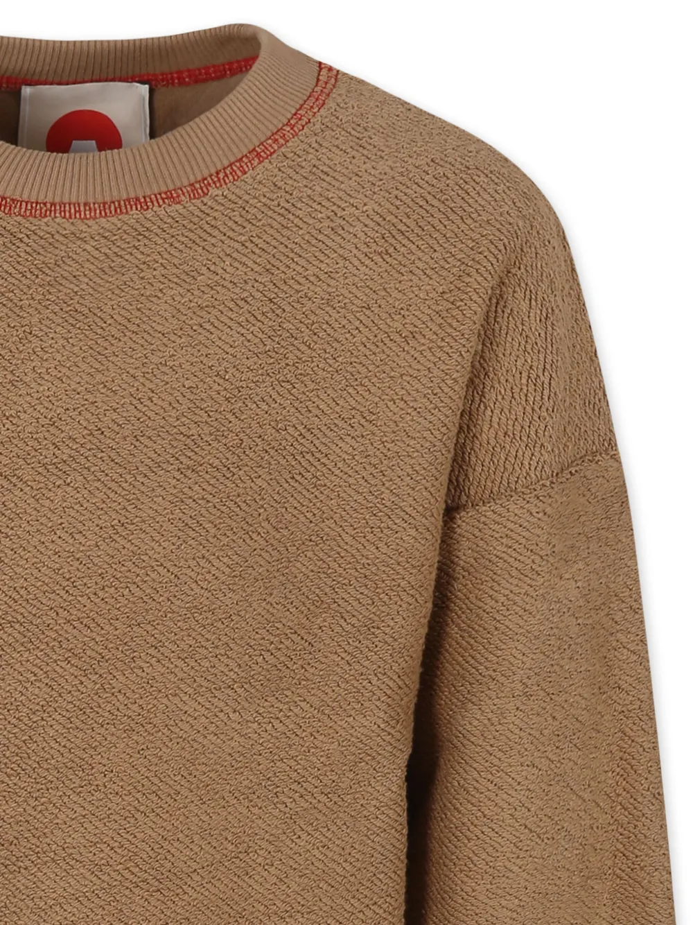 FLOWER MOUNTAIN KIDS Logo Patch Sweater Brown FARFETCH