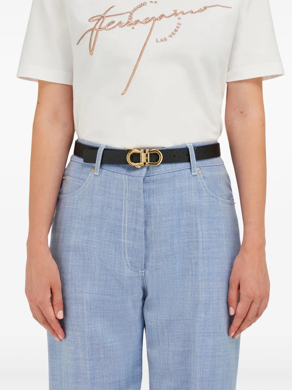 Ferragamo Cintura con logo caratteristico Gancini reversibile | Accessori | Image 4