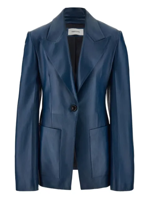 Ferragamo leather blazer 