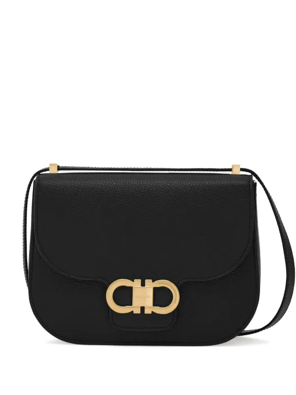 Salvatore Ferragamo☆ダブルガンチーニ ショルダートートバッグ Ferragamo ダブルガンチーニ ショルダーバッグ | ブラック