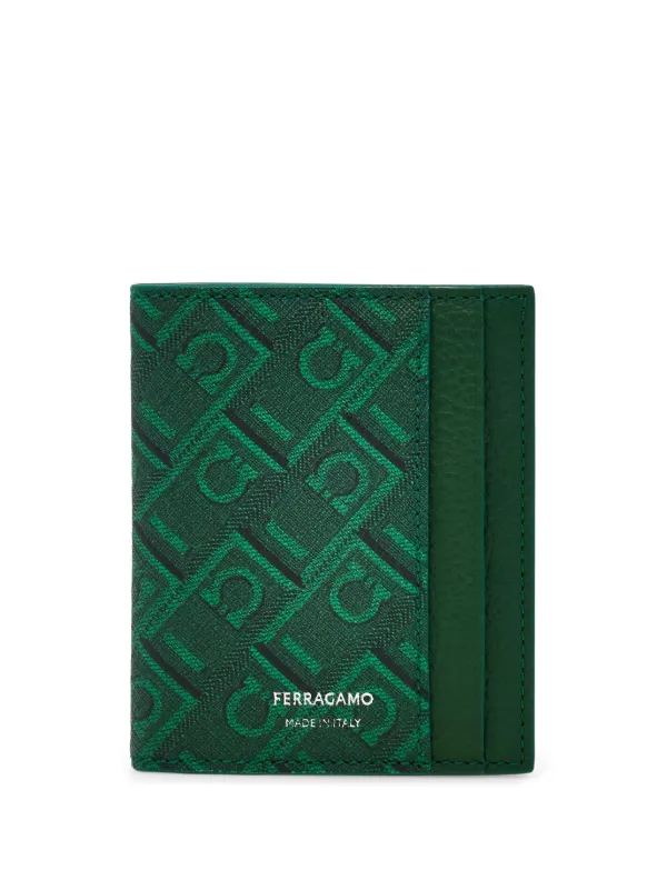 Ferragamo モノグラム カードケース | グリーン | FARFETCH JP