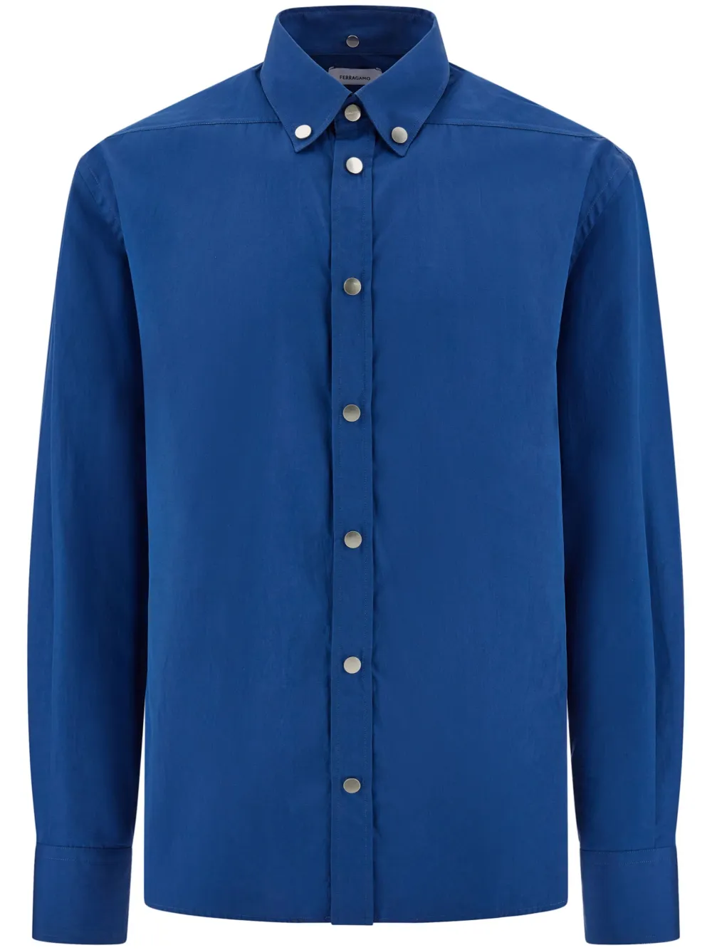 Ferragamo Camisa com abotoamento na gola | Azul | Image 1