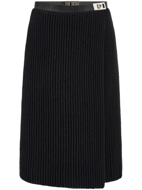 Ferragamo ribbed-knit midi skirt