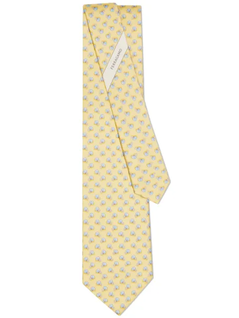Ferragamo Football-print silk tie