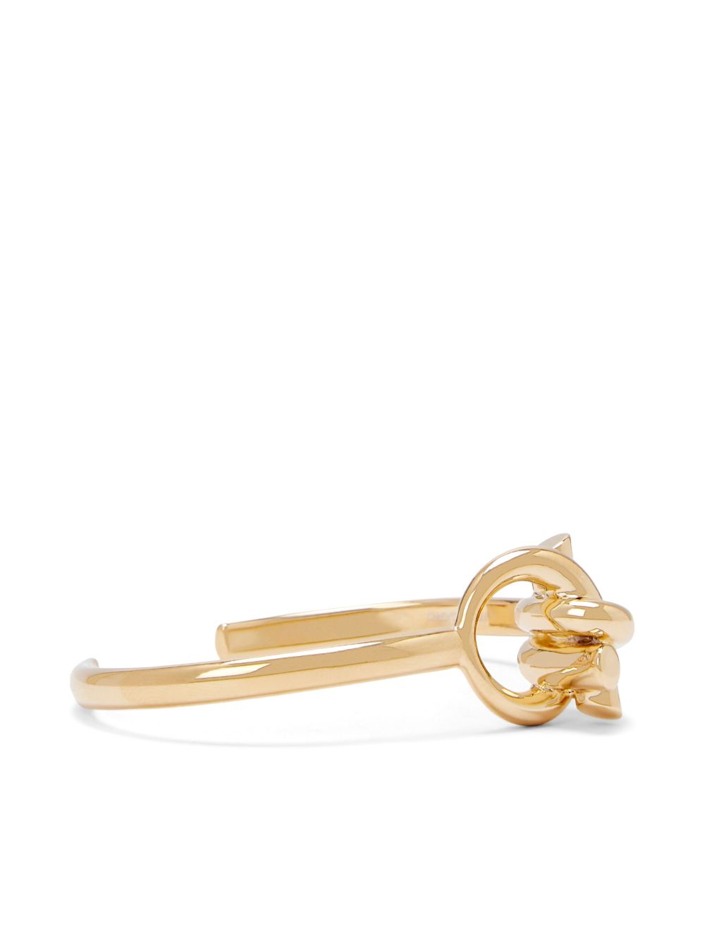 Ferragamo Bangle with Gancini - Size M - Gold