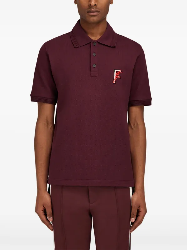 Tシャツ・カットソー SALVATORE FERRAGAMO Burgundy Nylon Blend Top SALVATORE FERRAGAMO Brushed Off Calfskin Small Iconic Top