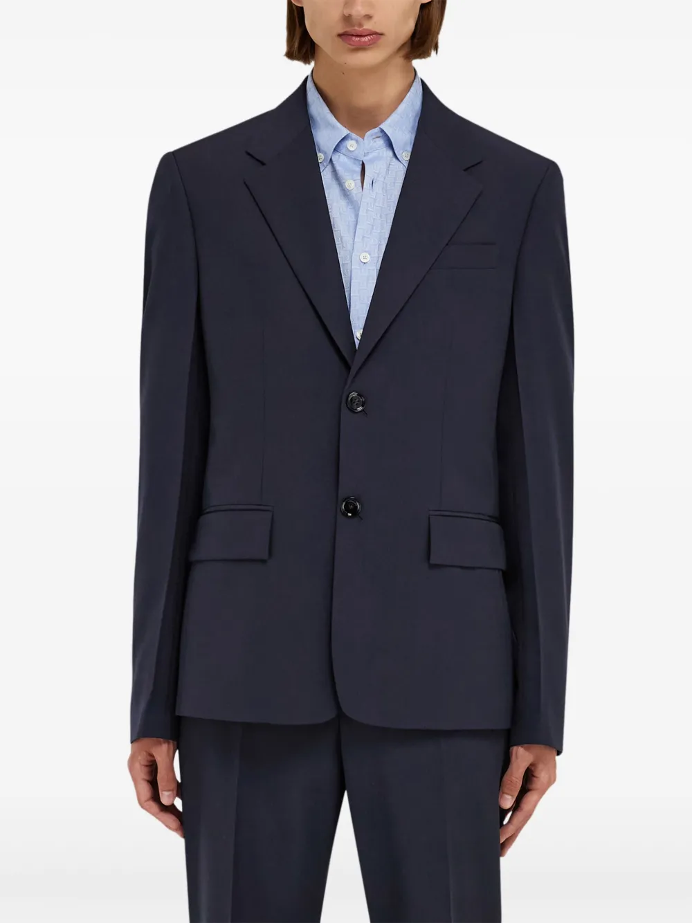 Ferragamo Wollen blazer Blauw