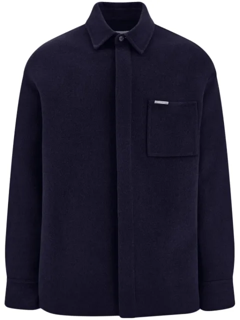 Ferragamo logo-plaque shirt jacket