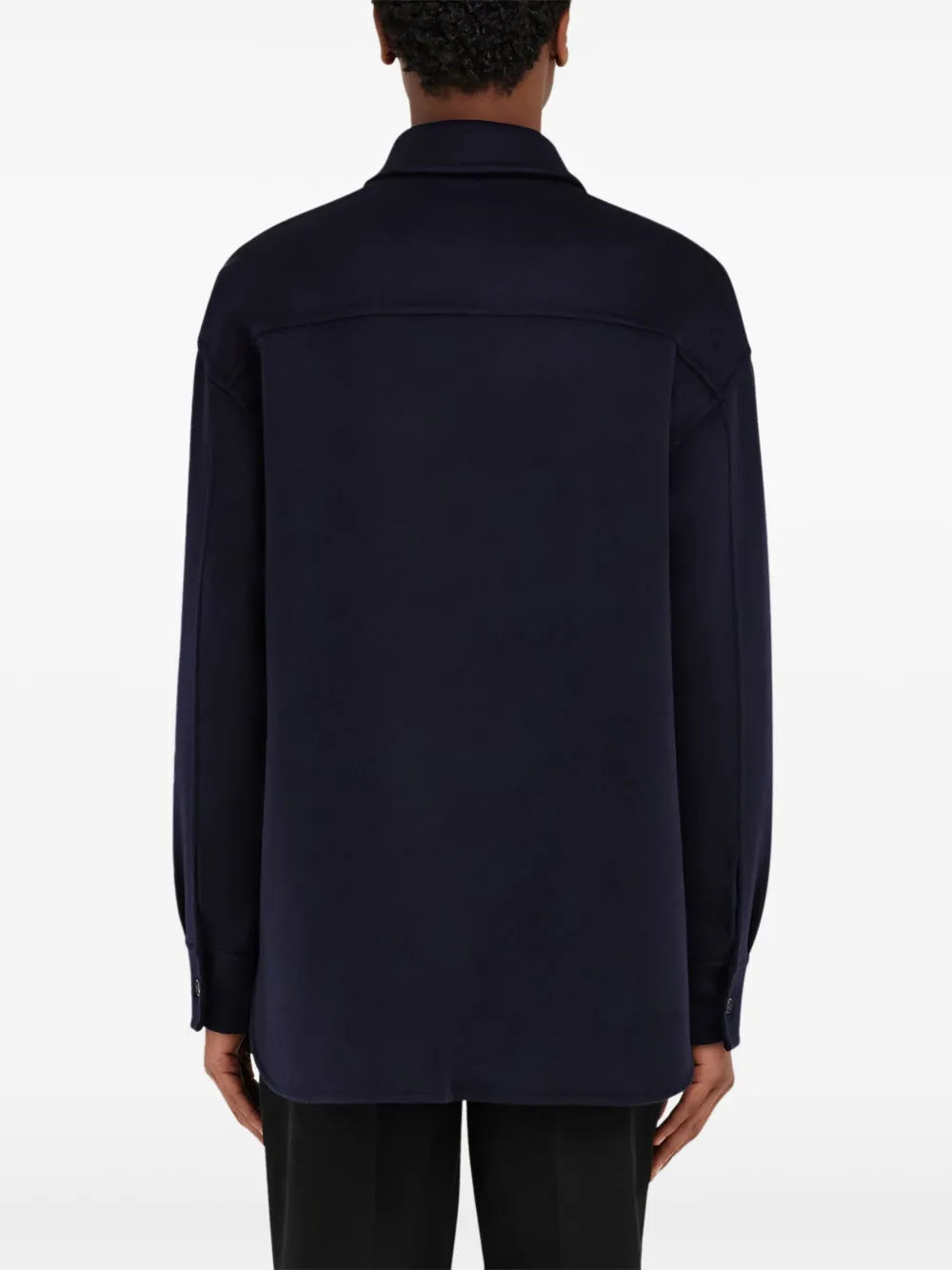 Ferragamo Shirtjack met logoplakkaat Blauw