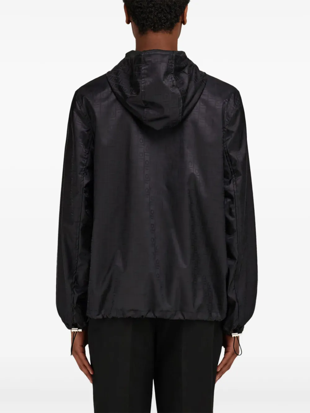 Ferragamo Windjack met monogram Zwart