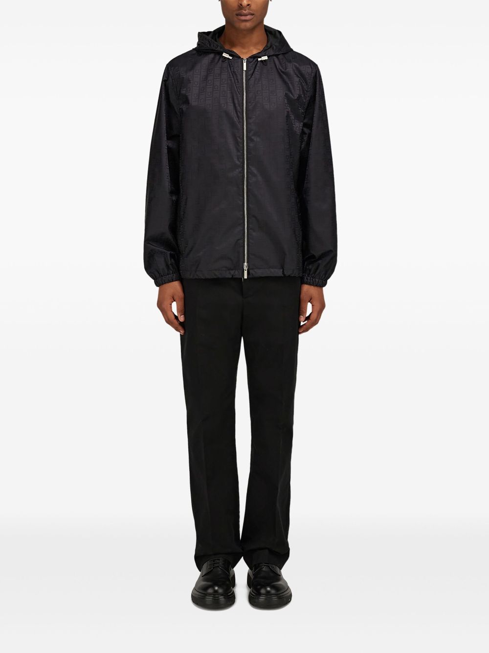 Ferragamo monogram windbreaker - Black