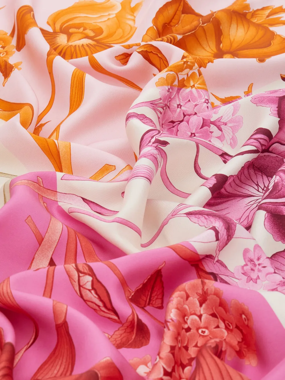 Ferragamo Zijden sjaal met print Wit