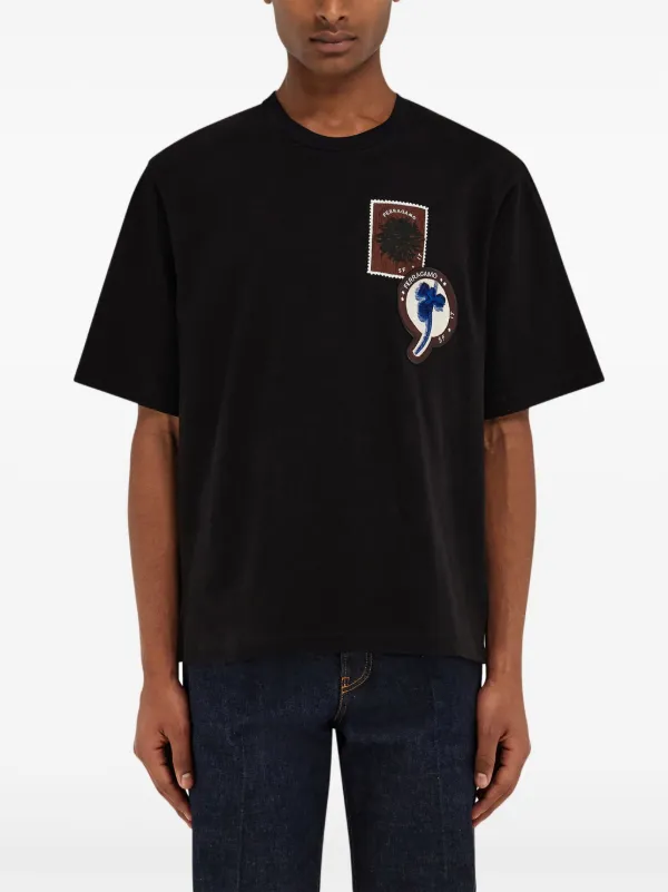 【関税込み】Ferragamo ブラック プリントTシャツ 25846277_55892934_1000.jpg