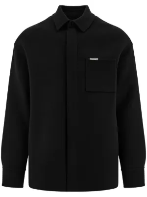Prada Cotton zip-up Shirt Jacket | Black | FARFETCH