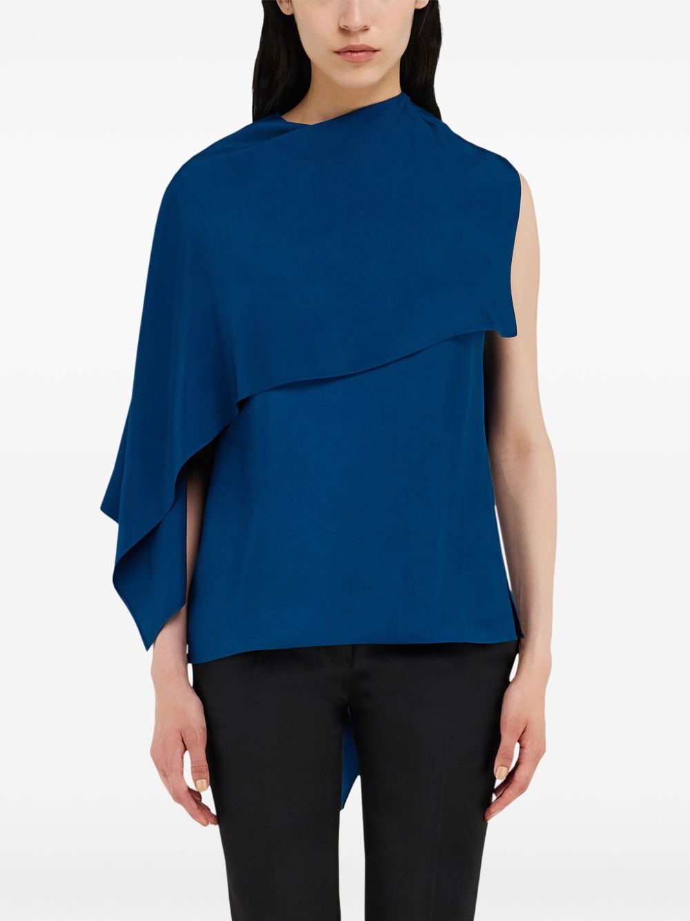 FERRAGAMO CAPE-DESIGN BLOUSE