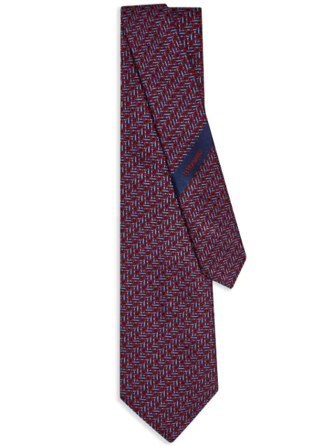 Ferragamo corbata Gancini en jacquard