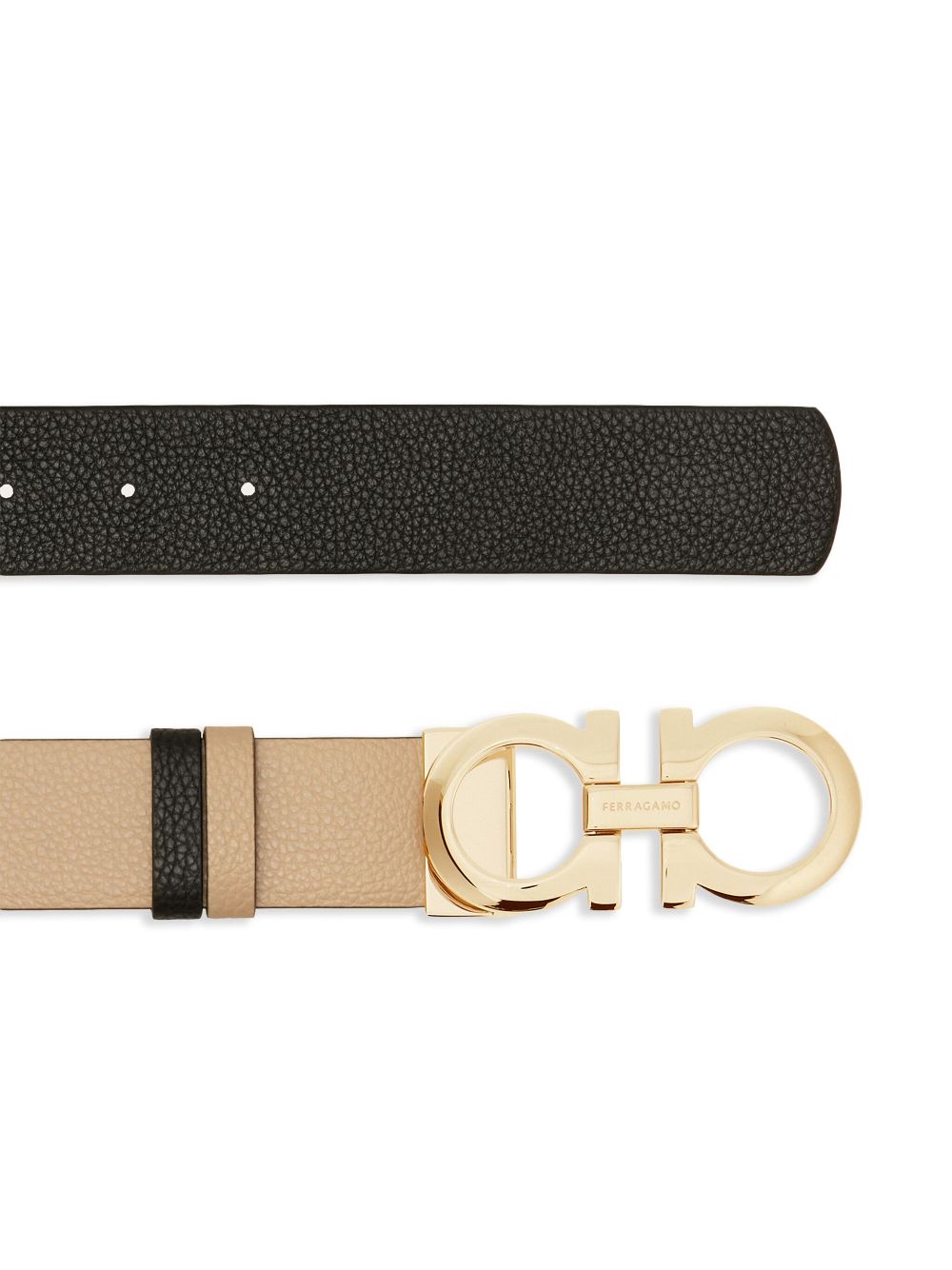 Ferragamo adjustable reversible Gancini belt - Neutrals