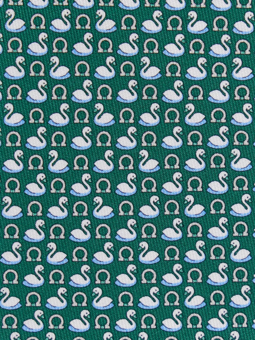 Ferragamo Cravatta con stampa Swan