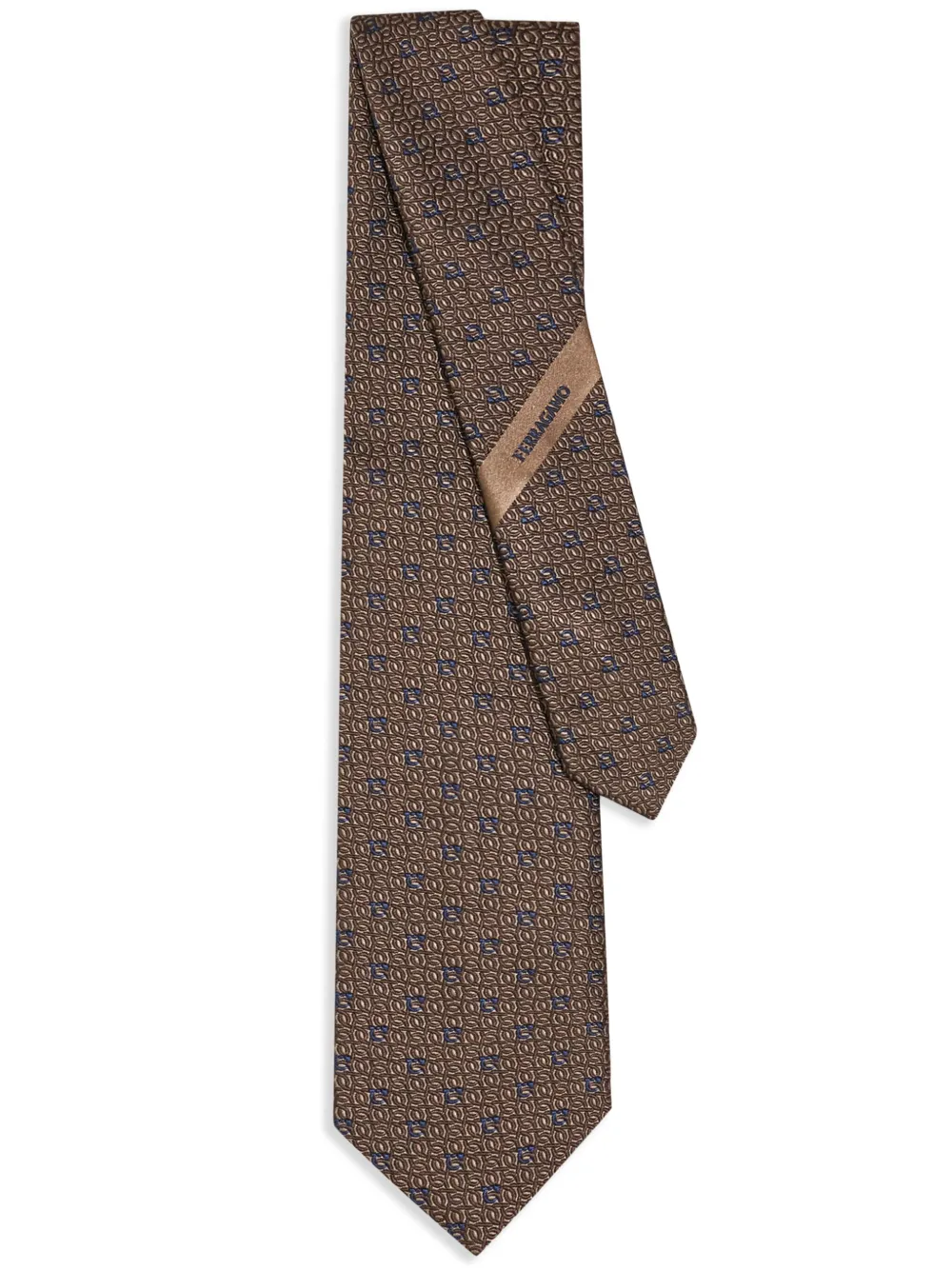 Ferragamo Gancini jacquard tie | Grey | Image 1