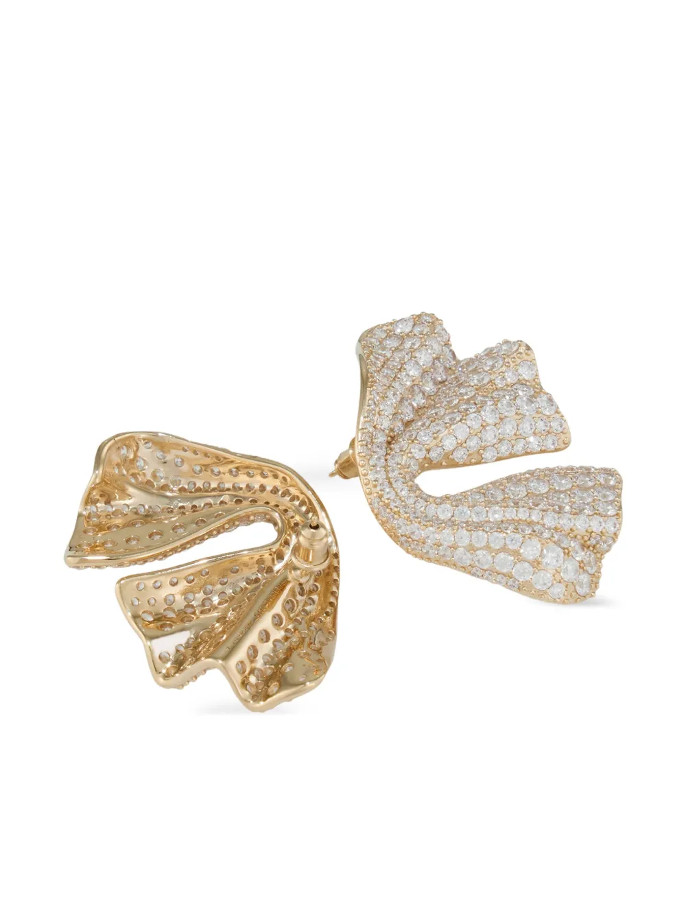 Ferragamo Drape Earrings In 金色