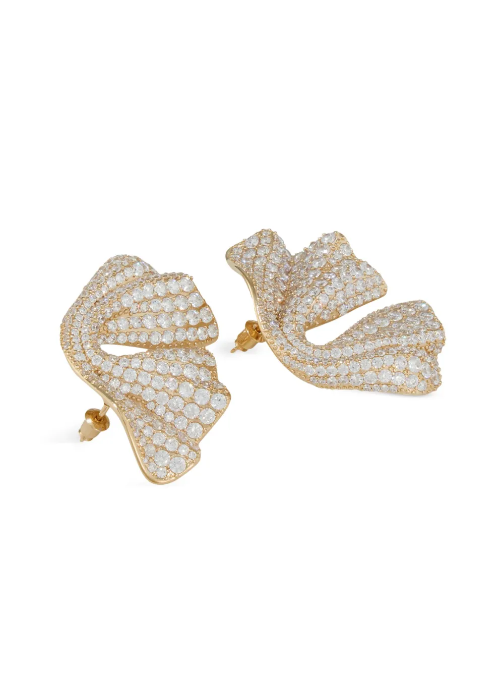 Ferragamo Drape Earrings In 金色