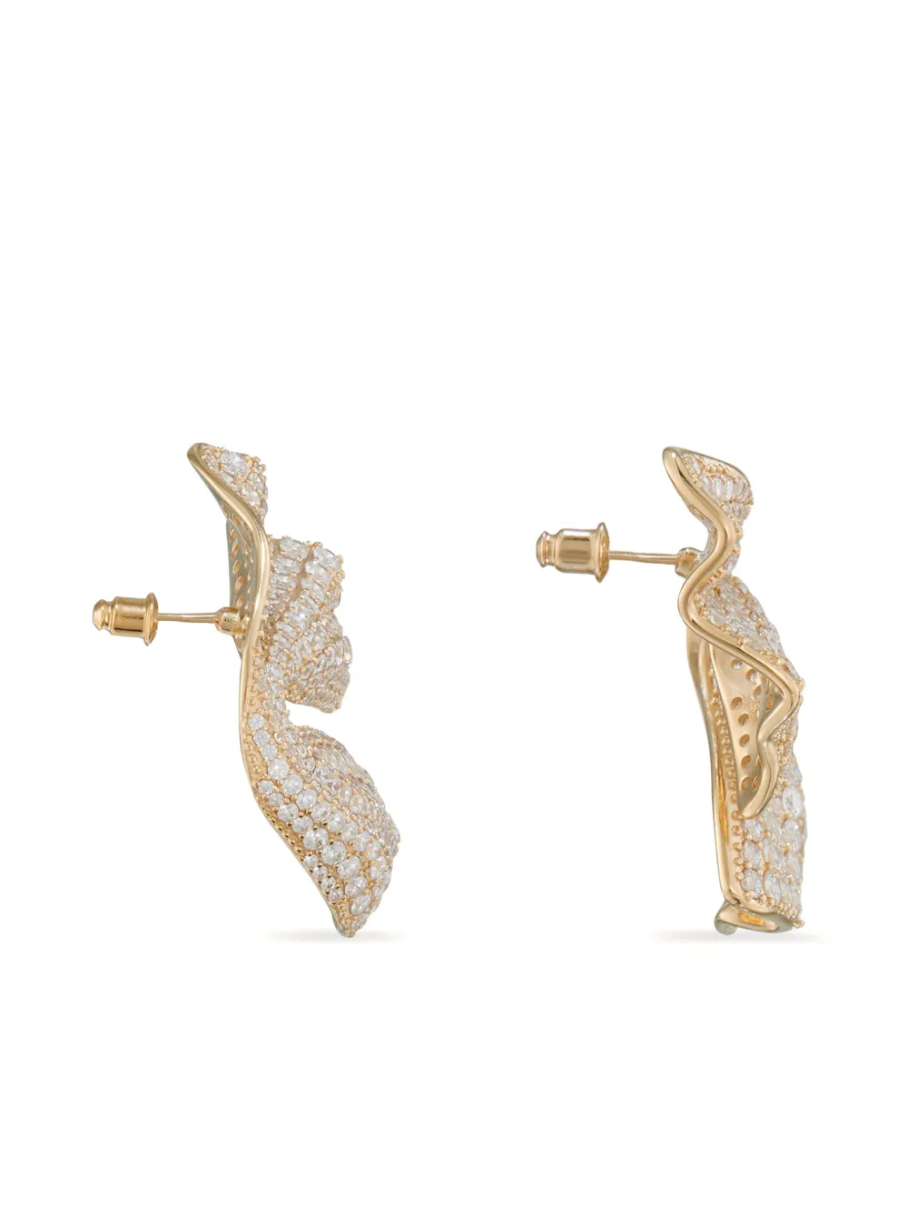 Ferragamo Drape Earrings In 金色
