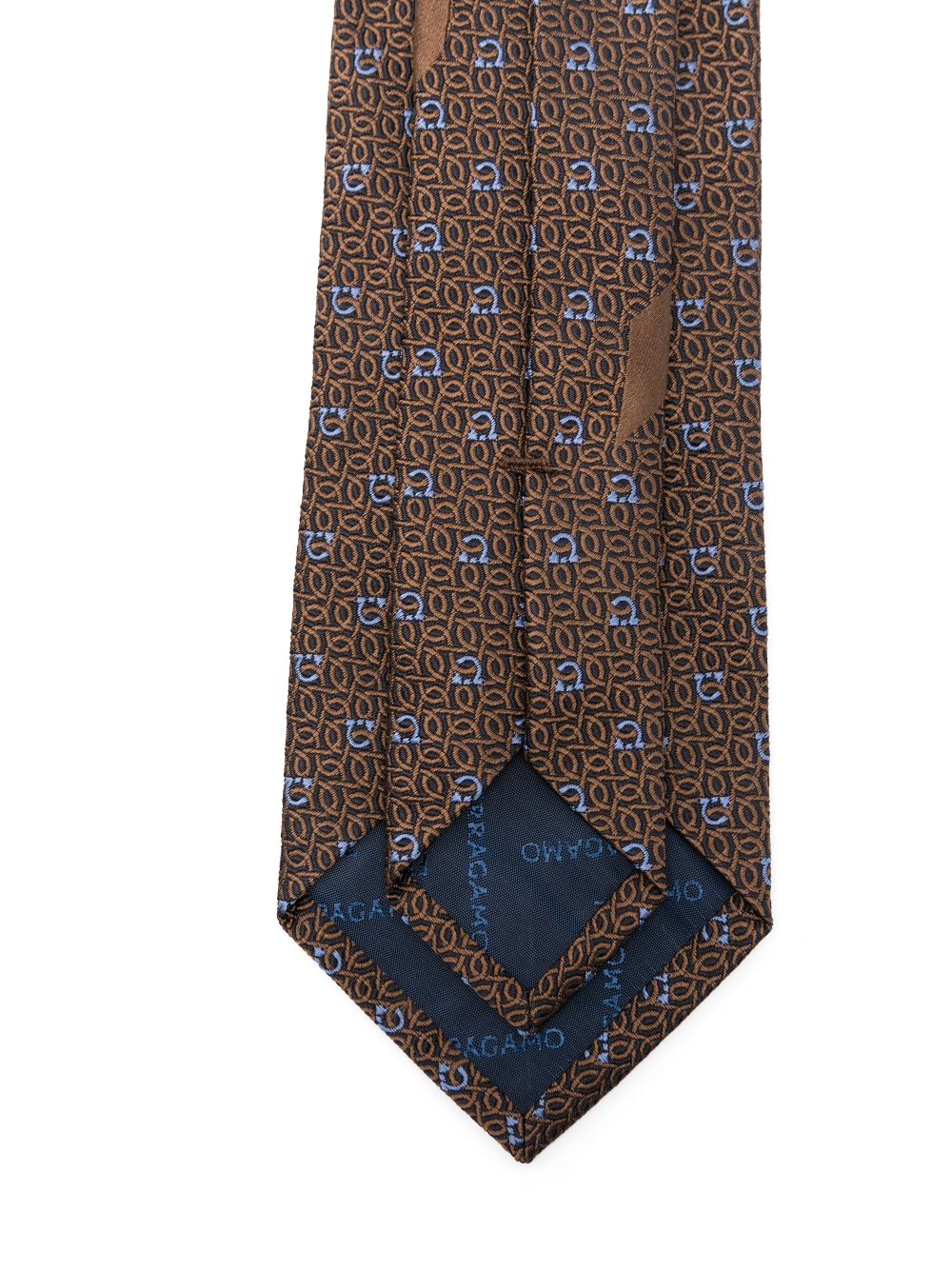 Ferragamo Gancini jacquard tie - Bruin