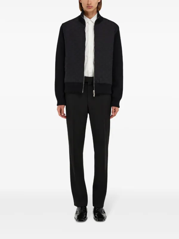 Ferragamo Knitted Bomber Jacket | Black | FARFETCH