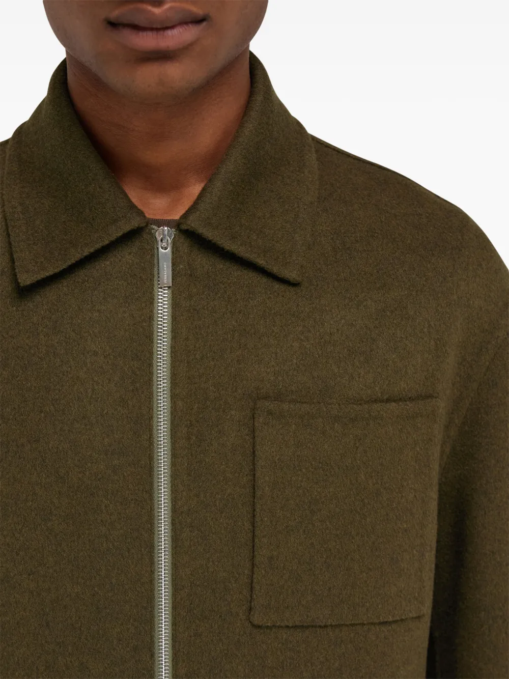 Ferragamo zip-up Jacket | Green | FARFETCH JO