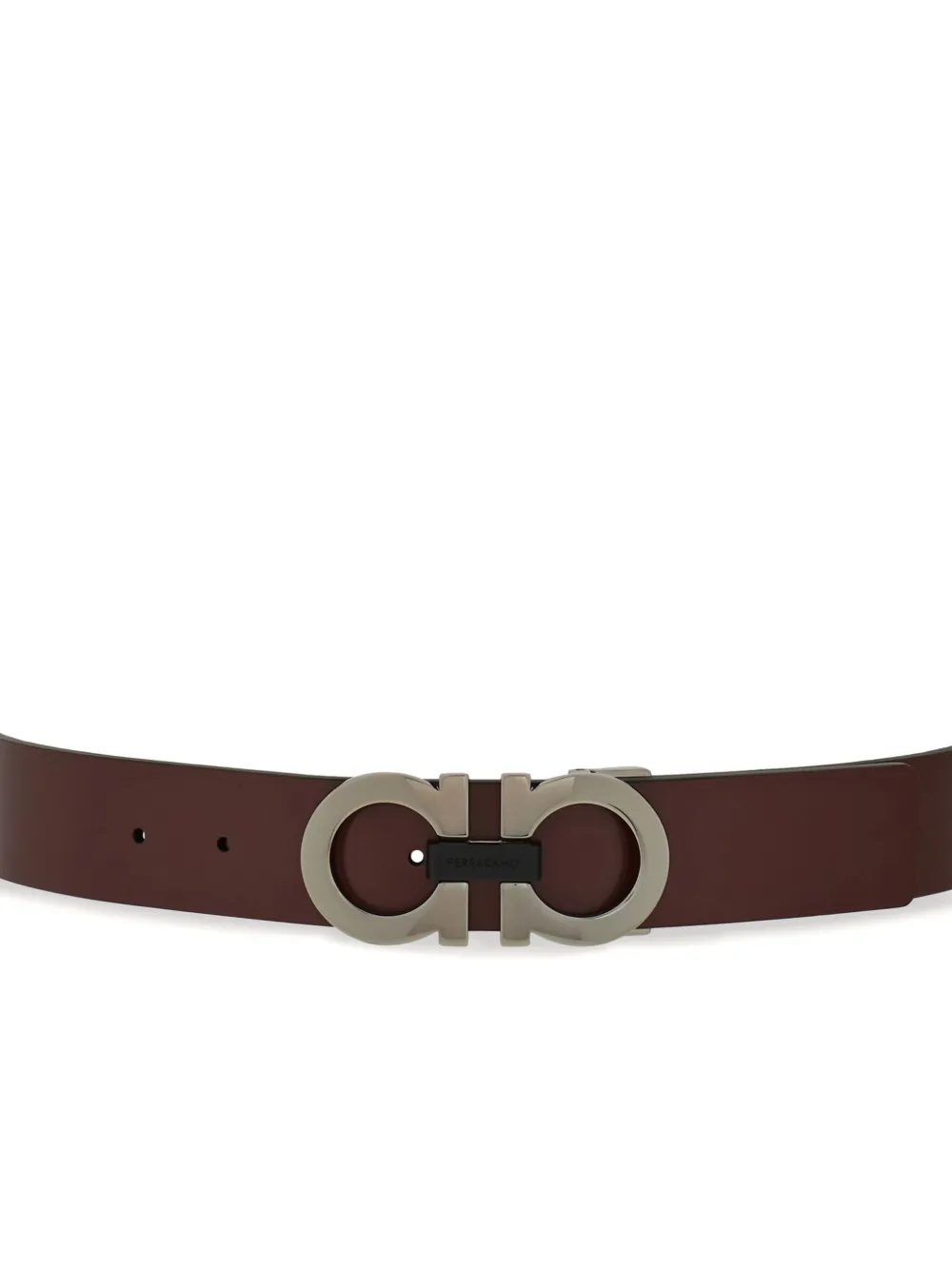 Ferragamo Gancini omkeerbare riem Bruin