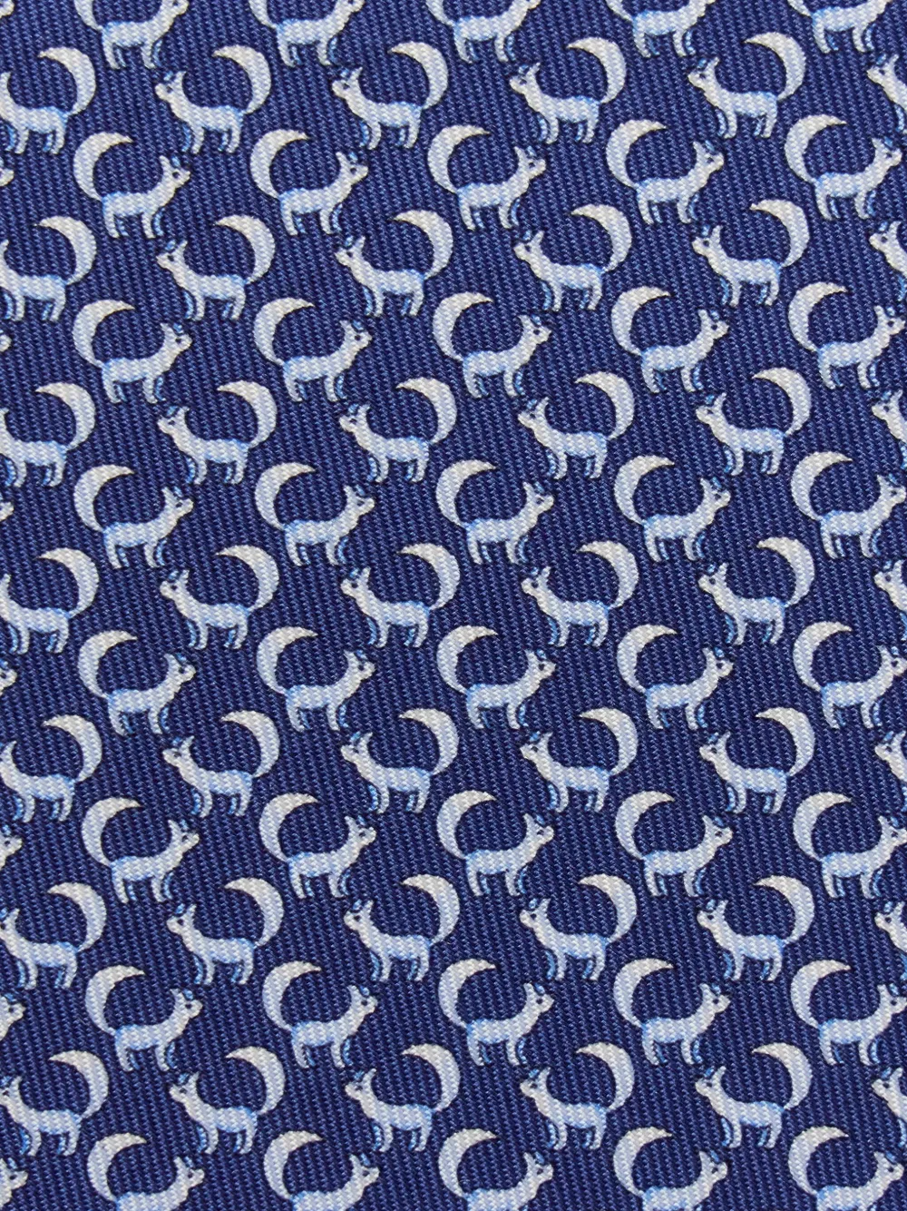 Ferragamo Stropdas met grafische print - Blauw