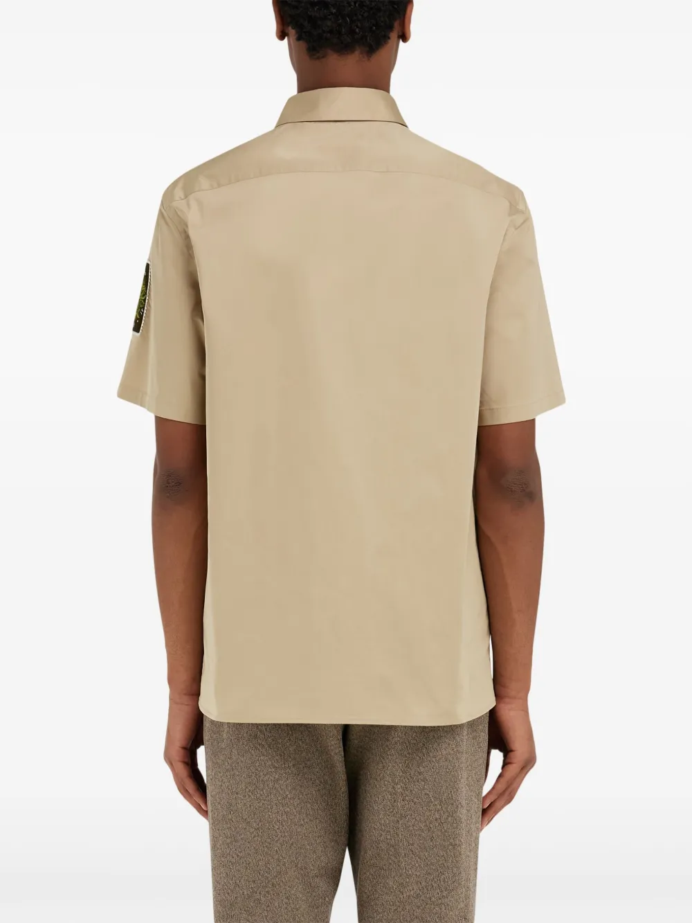 Ferragamo Overhemd met logopatch Beige