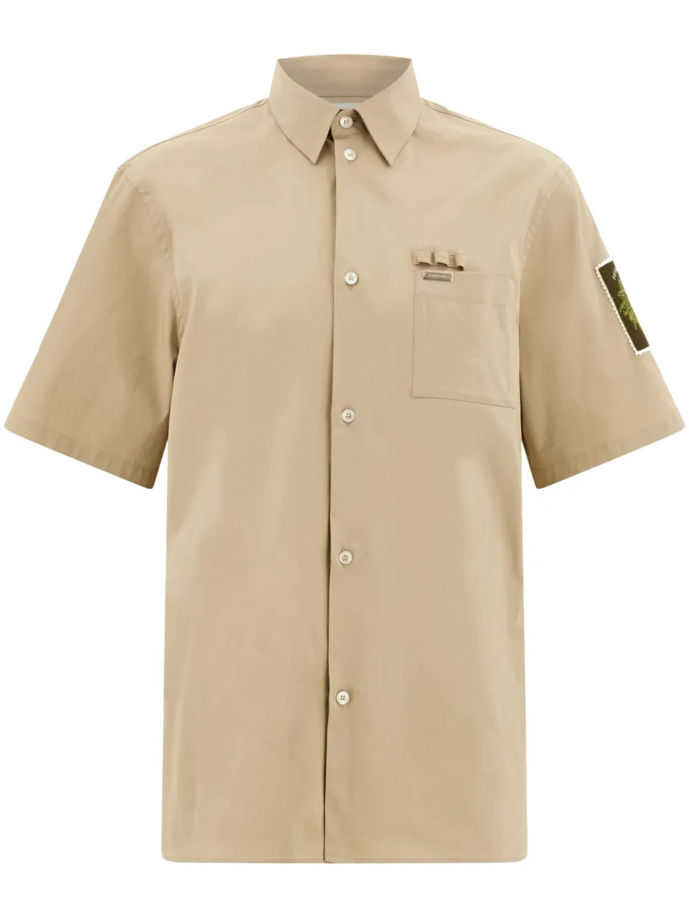 Ferragamo camisa con botones y parche del logo | neutro | Image 1