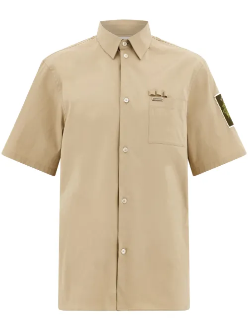 Chemise à patch logo - Ferragamo - Modalova
