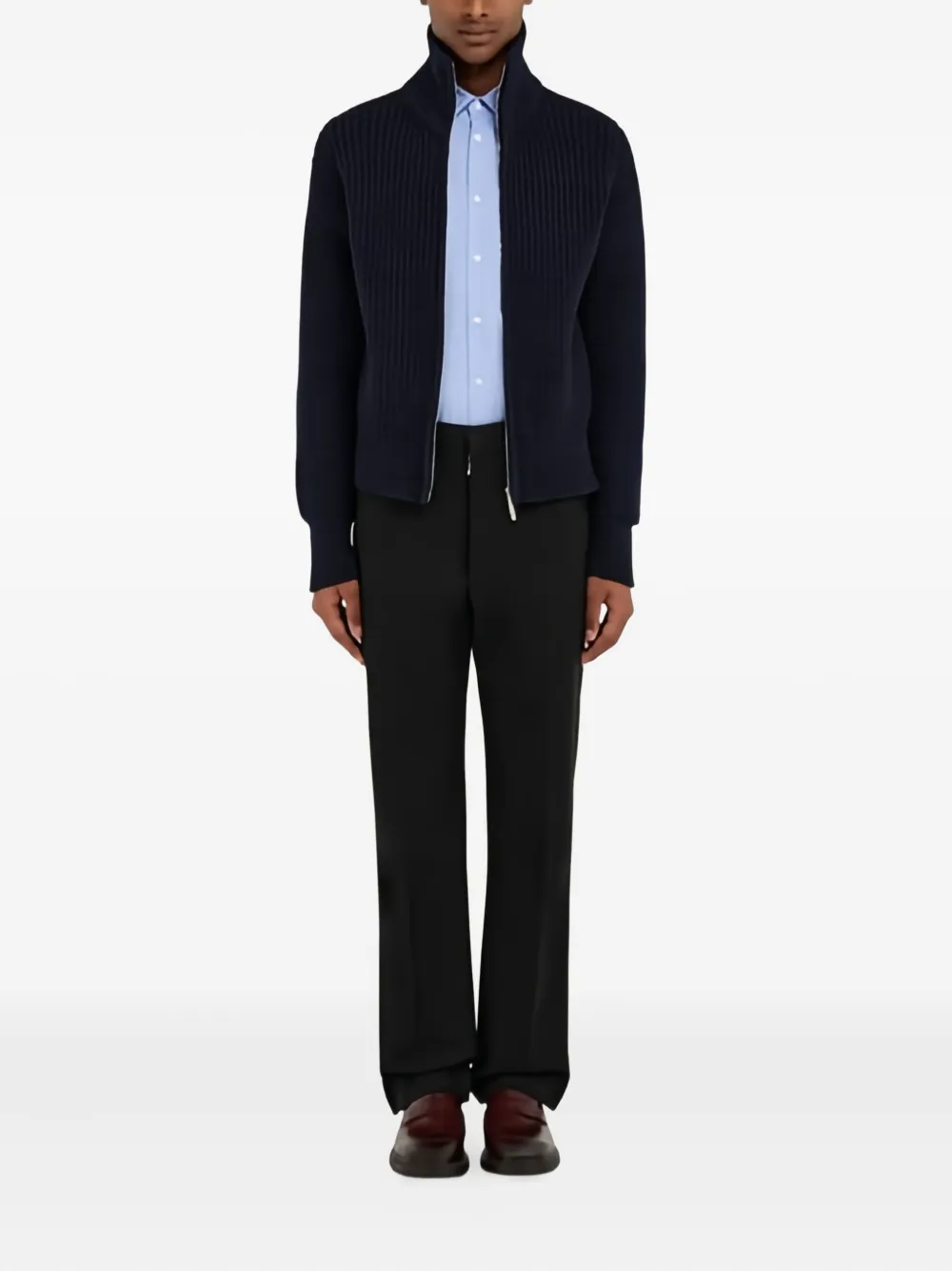 Ferragamo high-collar ribbed-wool jacket | Cardigans | Image 2