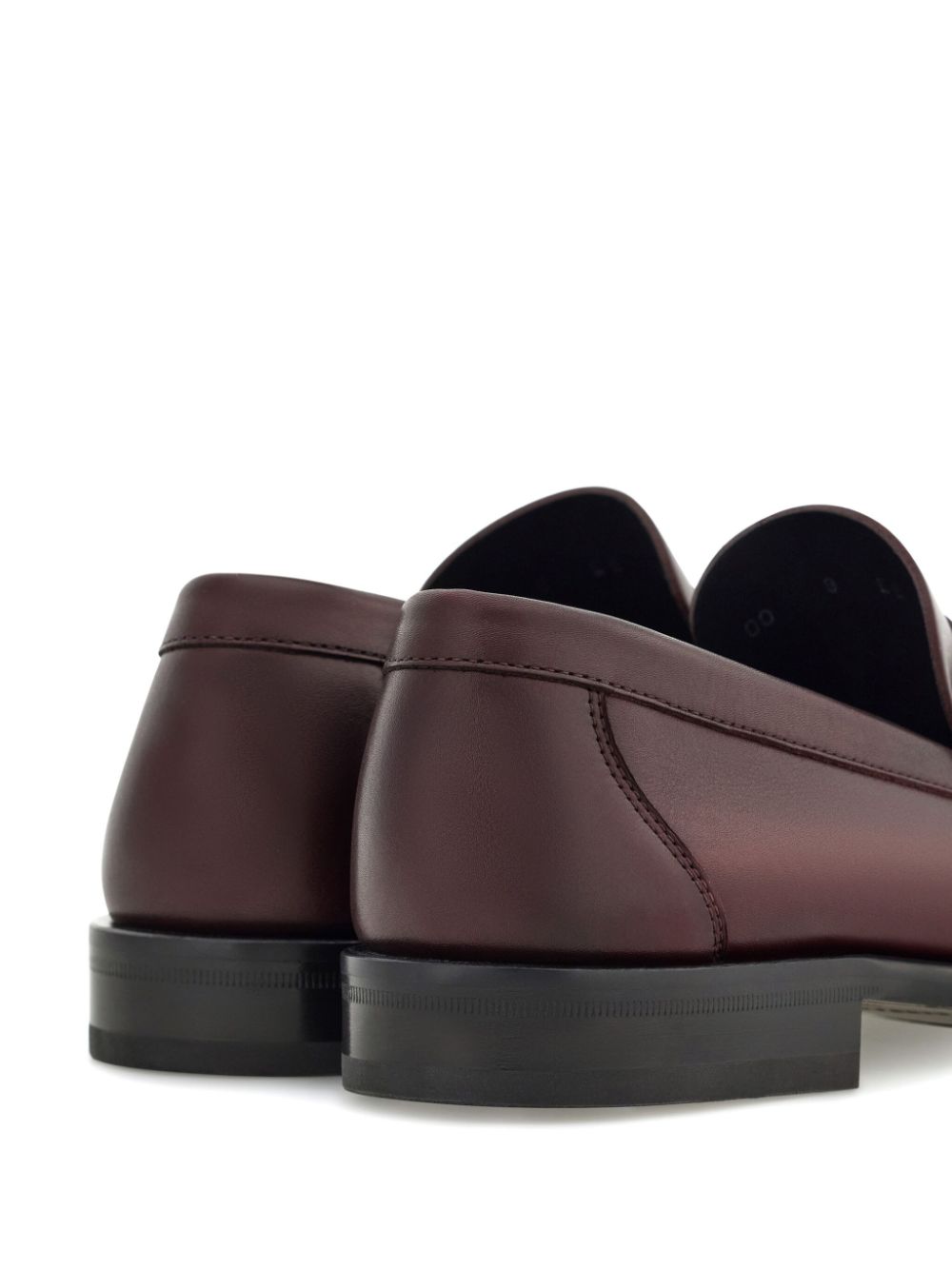 Ferragamo Leren loafers met Gancini-plakkaat Rood