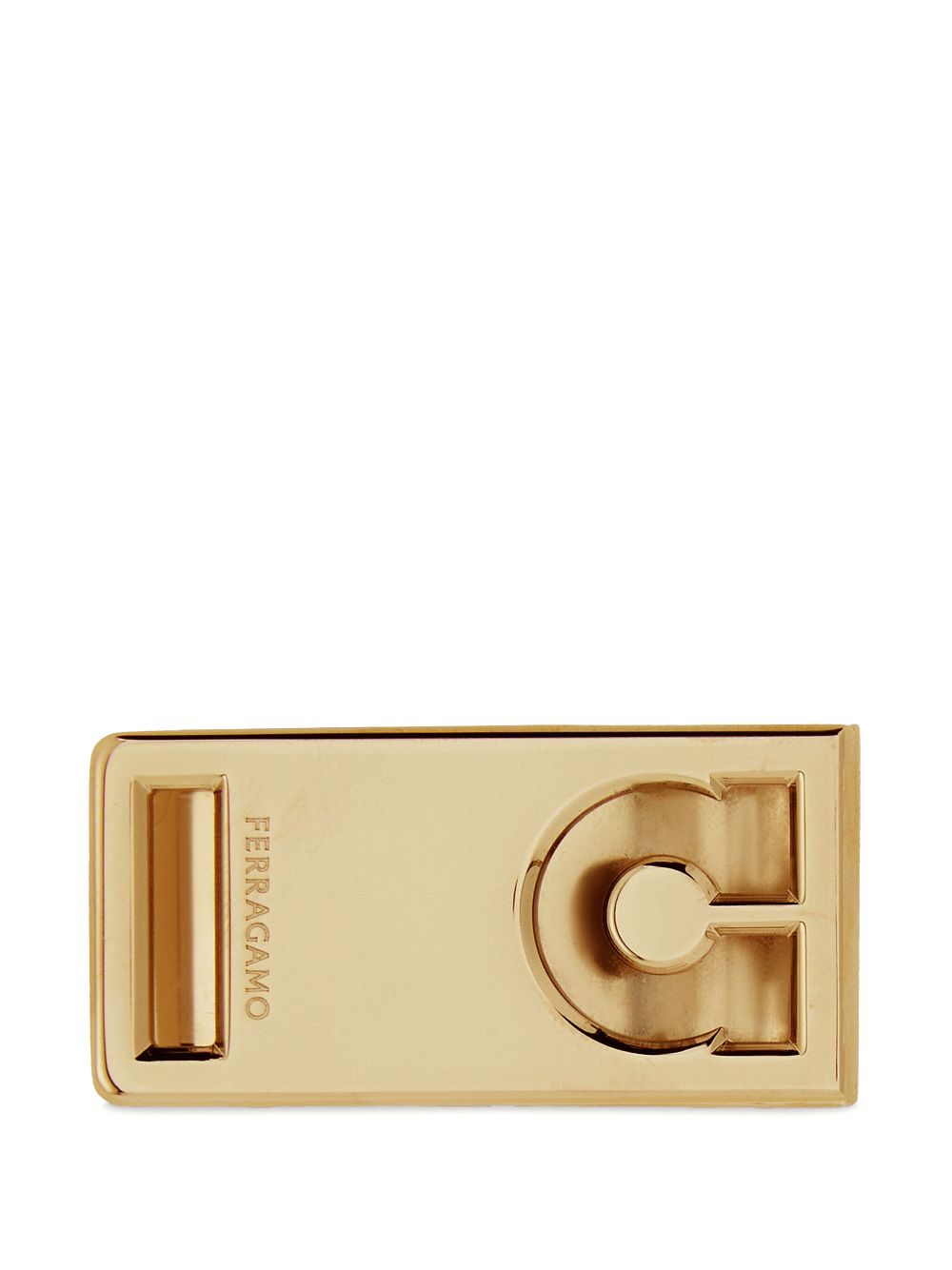 Ferragamo brass money clip - Gold