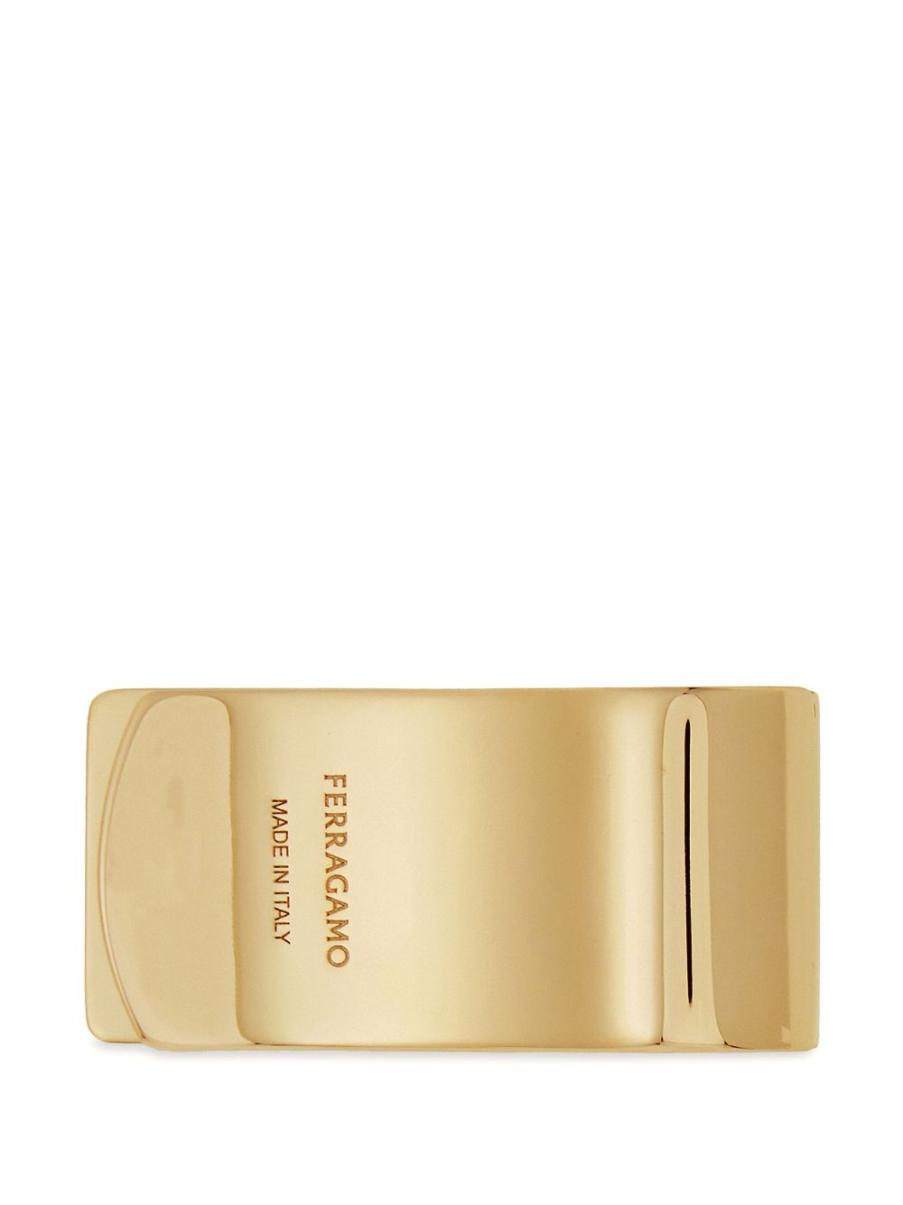 Ferragamo brass money clip - Gold