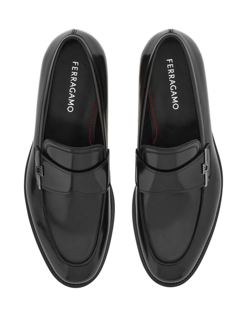 Ferragamo Loafers met Gancini-plakkaat Zwart