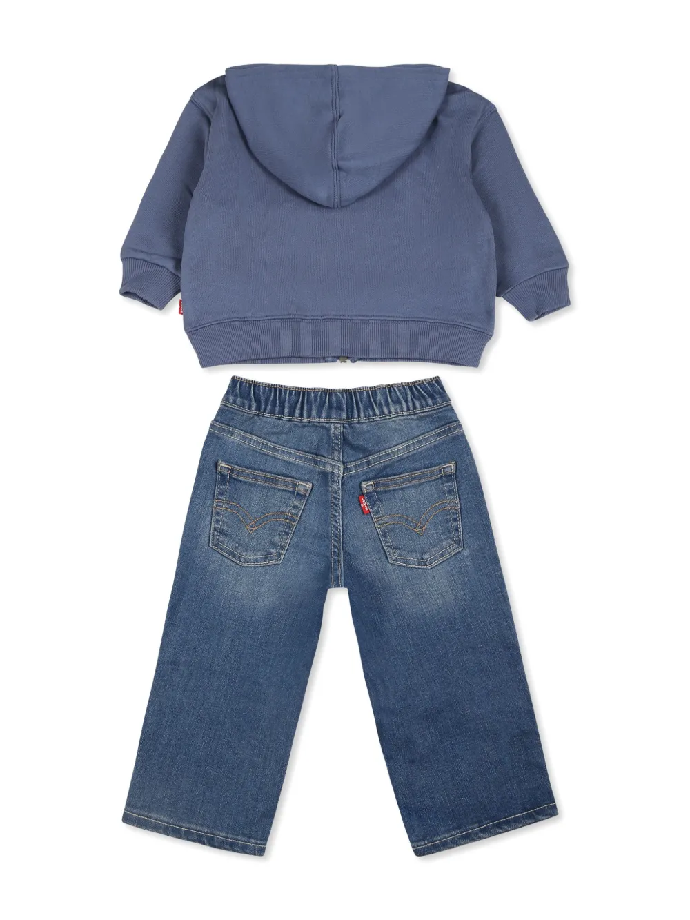 Levi's Kids T-shirt hoodie en broek van katoenblend Blauw