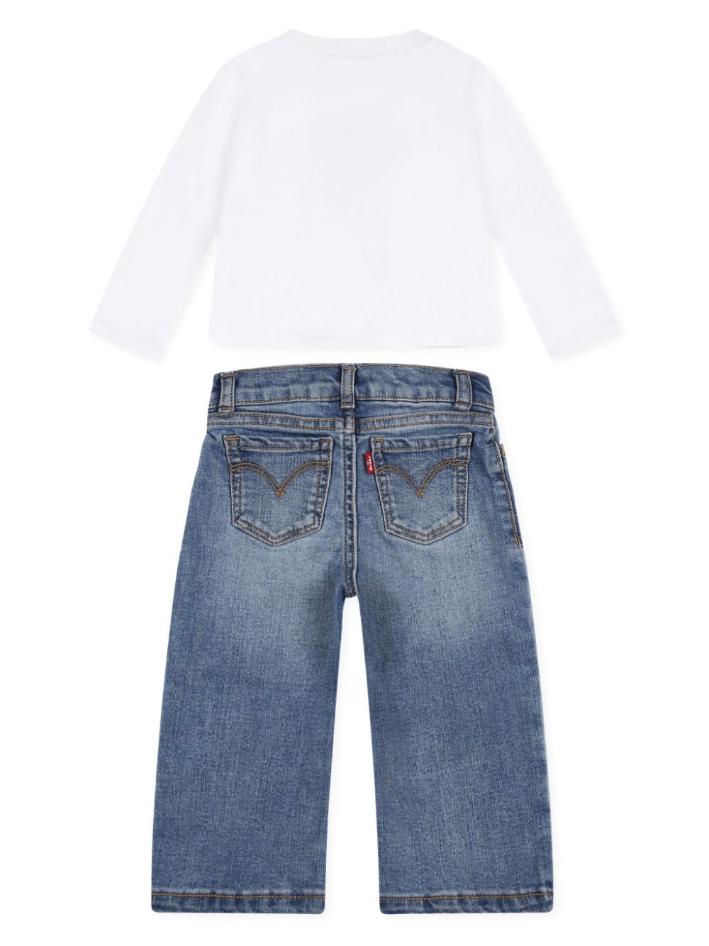 Levi's Kids logo-print t-shirt and jeans set - Blauw