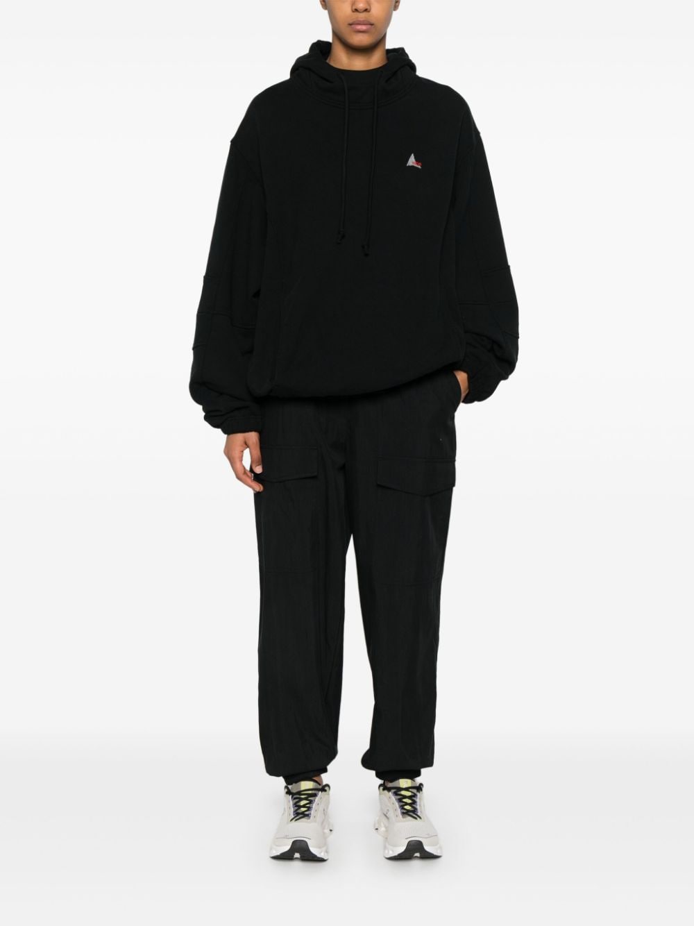 Shop Roa Cotton Hoodie In Black