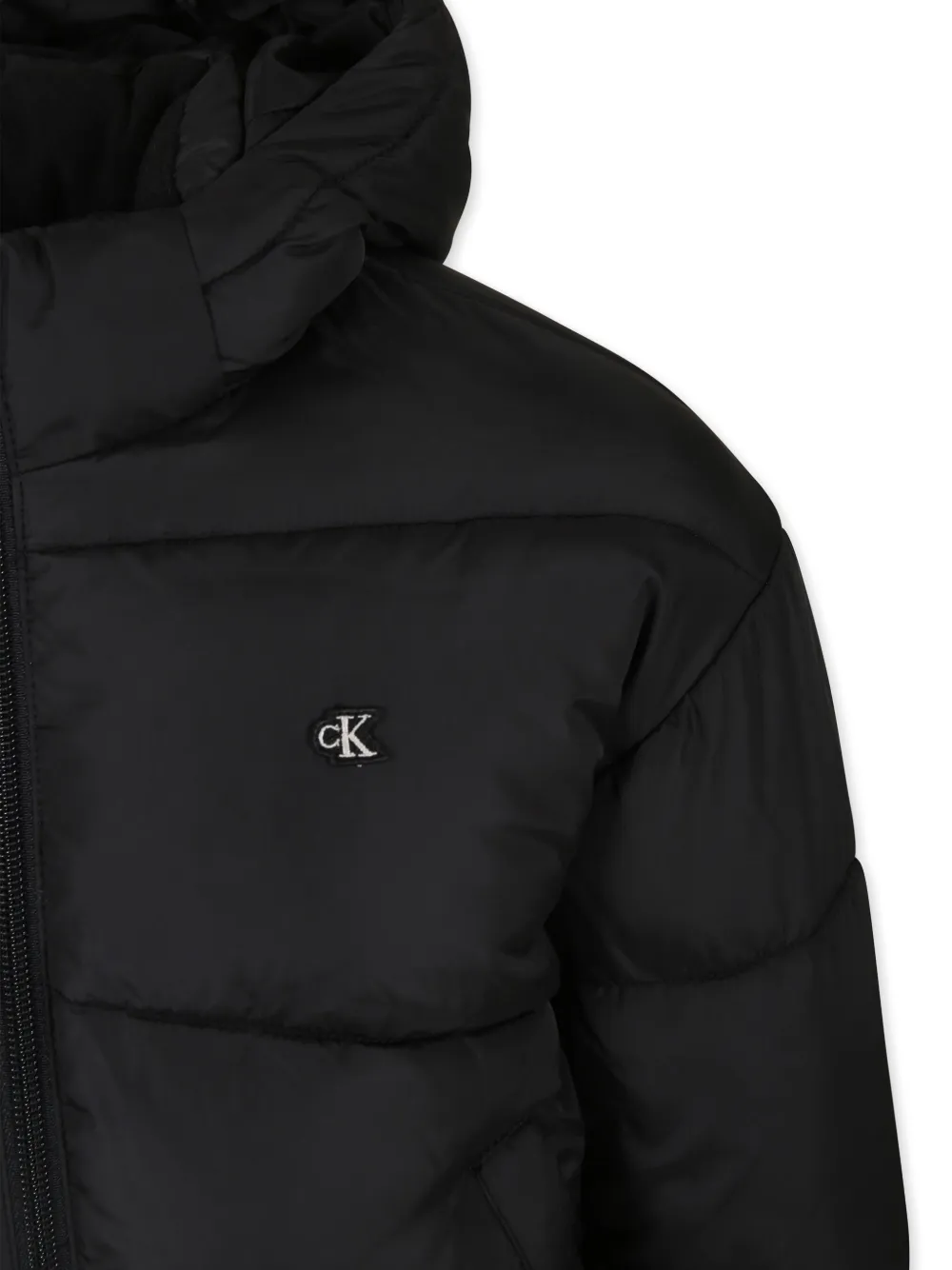 Calvin Klein Kids Donsjack met capuchon Zwart